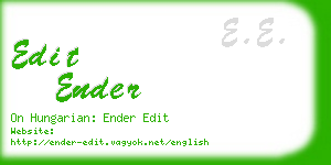 edit ender business card